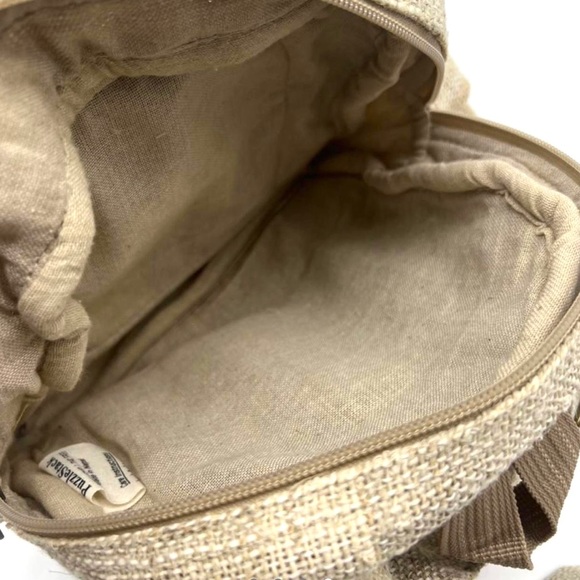 Hemp Mini Backpack Natural Hemp Color - Picture 4 of 4